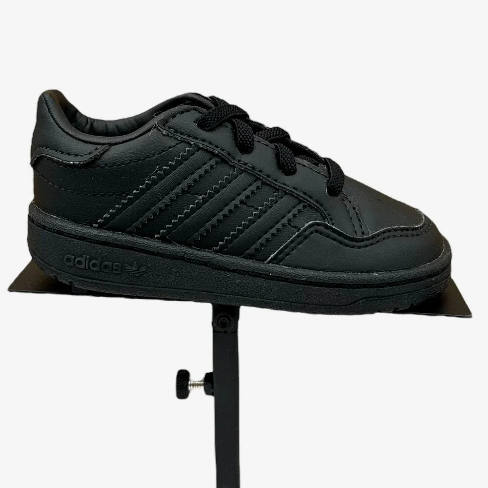 Adidas Originals Toddler Boy's Slip-on Shoes Size 9 Solid Black Casual Style